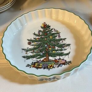 Spode Christmas Tree Flan / Quiche Dish